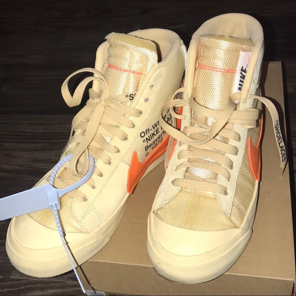 Stylish Off-White Halloween Nike Blazers.